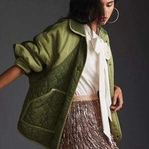 Anthropologie Pilcro Quilted Green Jacket